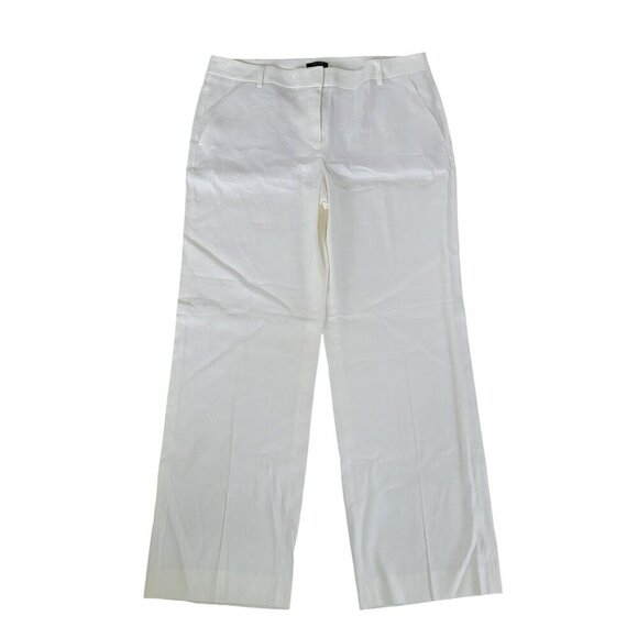 RW&CO Linen Blend Wide Leg Mid Rise Pants Off White Color Plus Size - Picture 4 of 13